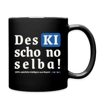 Des KI schon no selba!  Das kann ich noch selber!  - Tasse einfarbig - Schwarz - Rechts