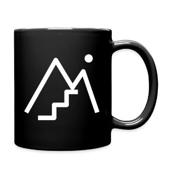 Treppengipfelberg - Tasse einfarbig - Schwarz - Rechts