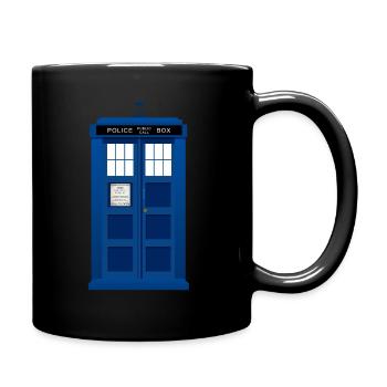 Police box tardis - Tasse einfarbig - Schwarz - Rechts