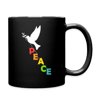 Peace Dove - Peace - World Peace - Pacifist - Full Colour Mug - black - Right