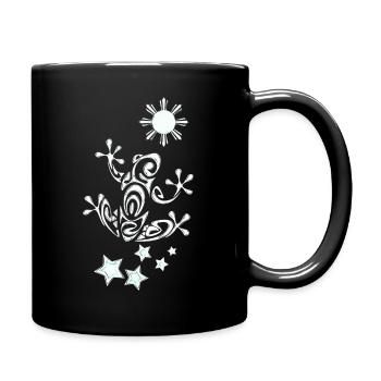Frosch - Tasse einfarbig - Schwarz - Rechts
