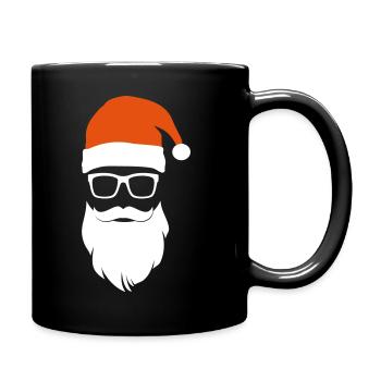 Santa Claus Merry Christmas - Tasse einfarbig - Schwarz - Rechts