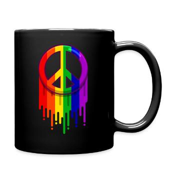 Regenbogen Gay Schwul Bunt Pride Csd Geschenk - Full Colour Mug - black - Right