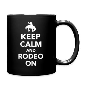 Keep calm and rodeo on - Full Colour Mug - black - Right