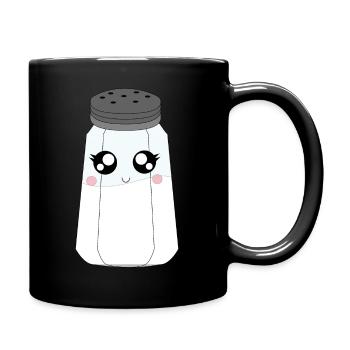 Salt shaker pair look Pepper shaker gift - Full Colour Mug - black - Right