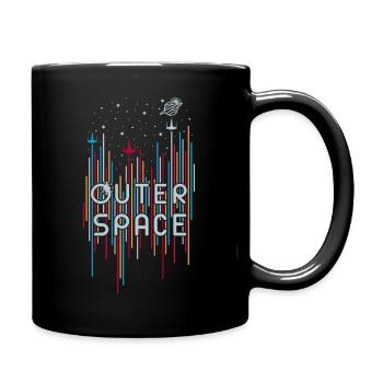 Outer Space 01 - Tasse einfarbig - Schwarz - Rechts