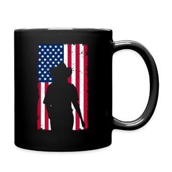 Linedance Flag - Tasse einfarbig - Schwarz - Rechts