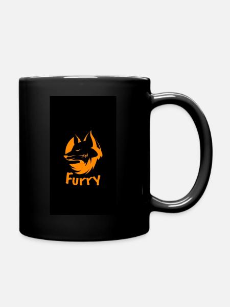 Furry Subtile Fox orange - Tasse einfarbig - Schwarz