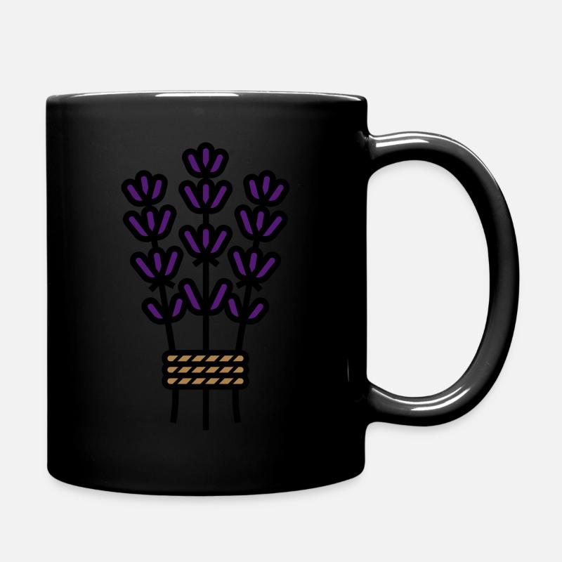 Lavendel - Tasse einfarbig - Schwarz