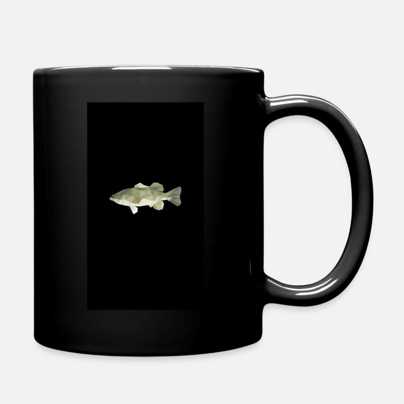Polygonal Fisch Fischen - Tasse einfarbig - Schwarz