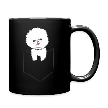 Bichon Frise Chien Dans Le Sac - Mug uni - noir - Droite