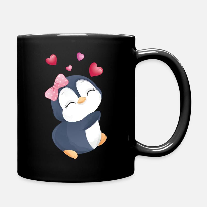Pingouin amoureux - Mug uni - noir