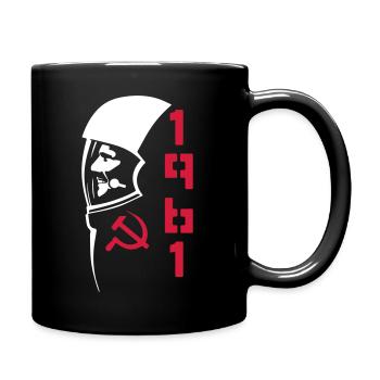 Yuri Gagarin Russland Putin Russia - Full Colour Mug - black - Right