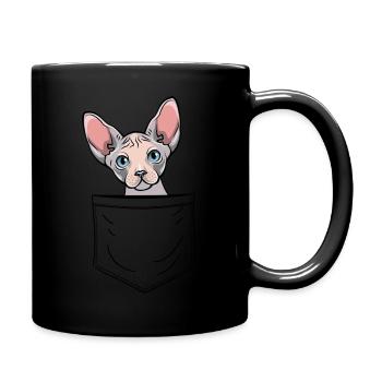 Sphynx Pocket, sphinx - Full Colour Mug - black - Right