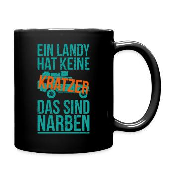 Landy kratzer narben Geschenk Offroad Fahrzeug - Tasse einfarbig - Schwarz - Rechts