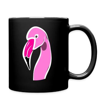 Flamingos Flamingo - Tasse einfarbig - Schwarz - Rechts