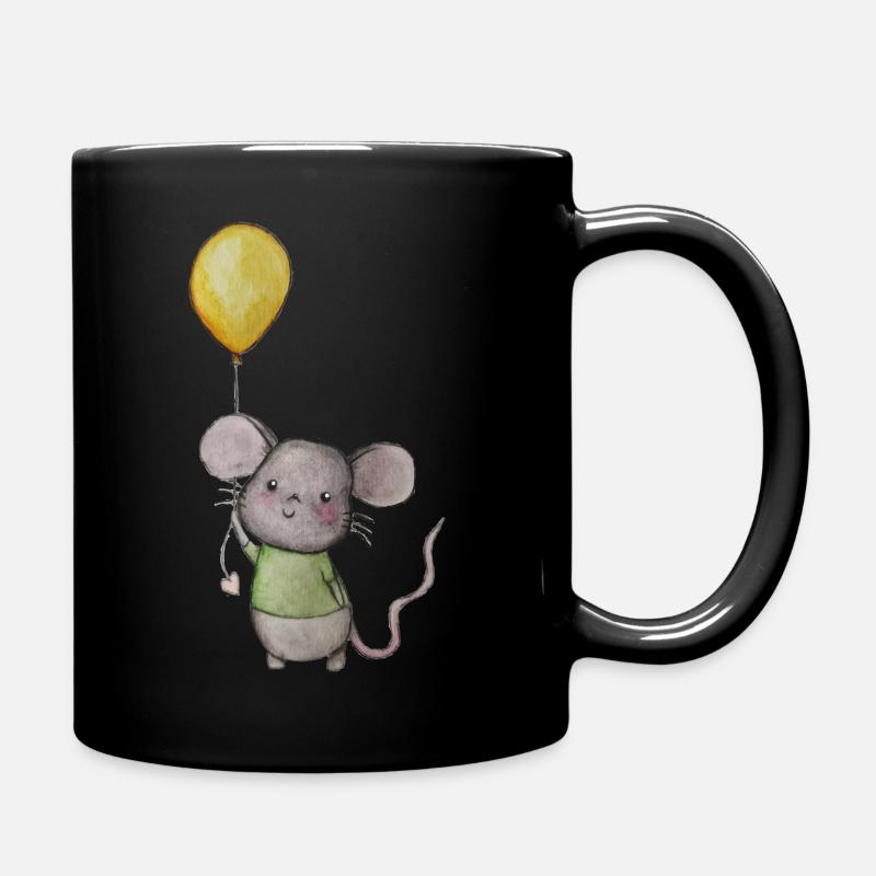 Maus - Tasse einfarbig - Schwarz
