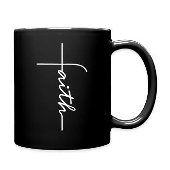 Glaube Gott Jesus Kreuz Christentum - Tasse einfarbig - Schwarz - Rechts