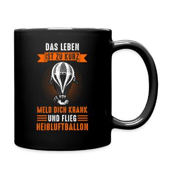 Heißluftballon Heissluftballon Ballonfahrer - Tasse einfarbig - Schwarz - Rechts