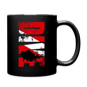 Plongeur Plongée Aventure Scuba Voyage cadeau - Mug uni - noir - Droite