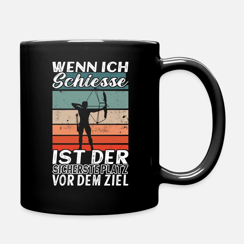 Bogenschiessen Bogensport Bogenschütze Archery - Tasse einfarbig - Schwarz