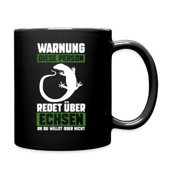Echsen - Tasse einfarbig - Schwarz - Rechts