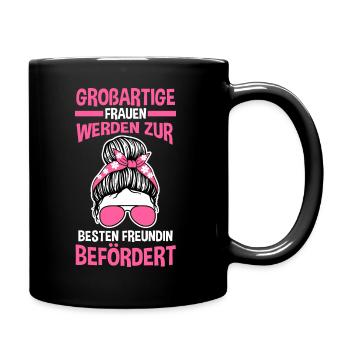 Beste Freundin - Tasse einfarbig - Schwarz - Rechts