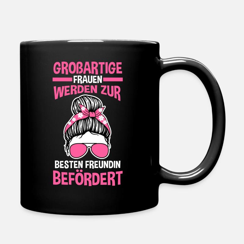 Beste Freundin - Tasse einfarbig - Schwarz