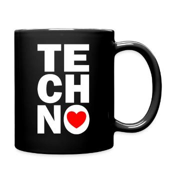 Techno - Mug uni - noir - Droite