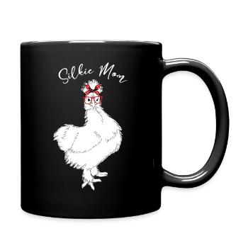 Silkie Mom | Silk Chicken Mama - Full Colour Mug - black - Right