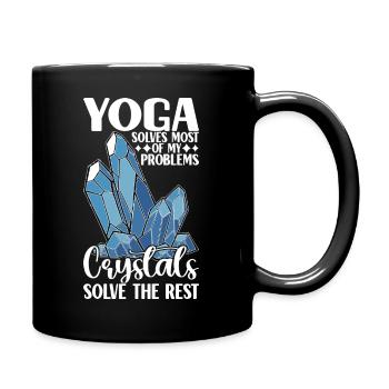 Yoga Yogi Entspannen - Tasse einfarbig - Schwarz - Rechts