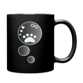Tier Gedanken - Tasse einfarbig - Schwarz - Rechts