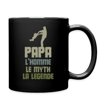 Papa l'homme, le myth, la legende - Mug uni - noir - Droite