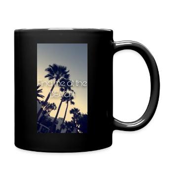 Find me at the Beach - Full Colour Mug - black - Right