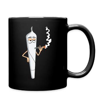 Geräucherter Smoker - Tasse einfarbig - Schwarz - Rechts