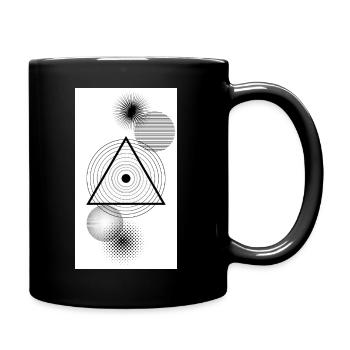 Geometric - Tasse einfarbig - Schwarz - Rechts