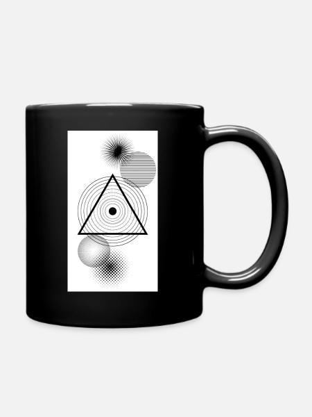Geometric - Tasse einfarbig - Schwarz