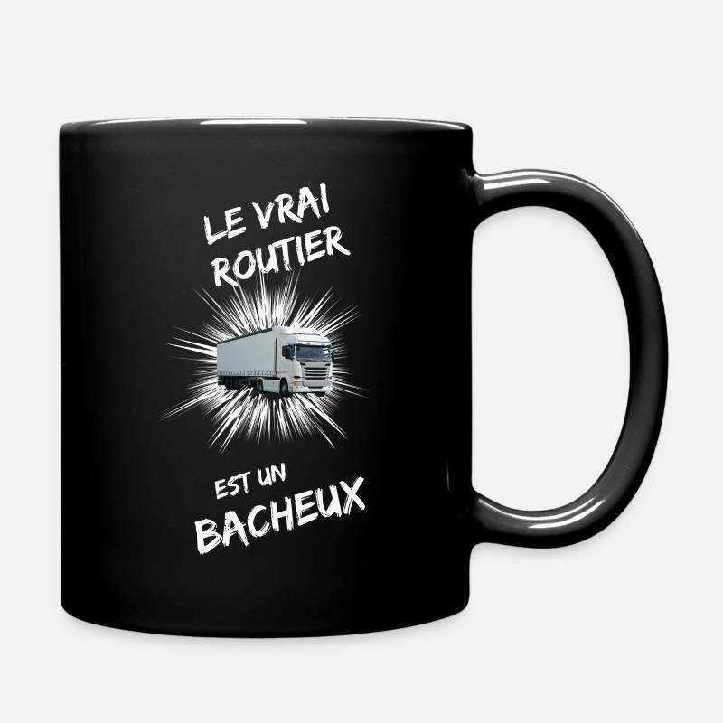 Le vrai routier est un bâcheux - Mug uni - noir