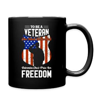 Veterans Day Patriot Vétéran Usa Flag - Mug uni - noir - Droite