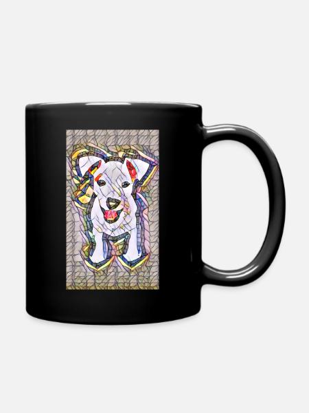 chiot, chien, jack russle terrier, mignon, - Mug uni - noir