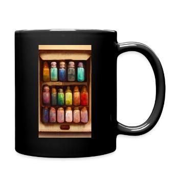 Bottles of dyes - Full Colour Mug - black - Right