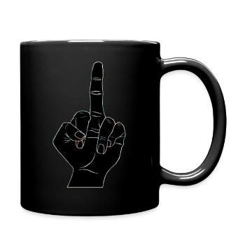 Black finger - Full Colour Mug - black - Right