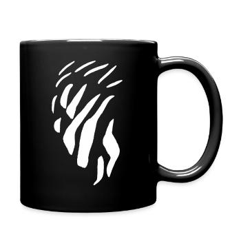 Motif minimal vectoriel - Mug uni - noir - Droite