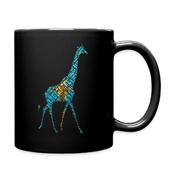 Giraffception - Tasse einfarbig - Schwarz - Rechts