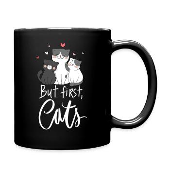 Cat love for cat lovers - Full Colour Mug - black - Right