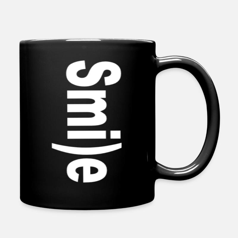 Smile :) - Tasse einfarbig - Schwarz