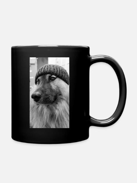 Eurasier schwarz weiß - Tasse einfarbig - Schwarz