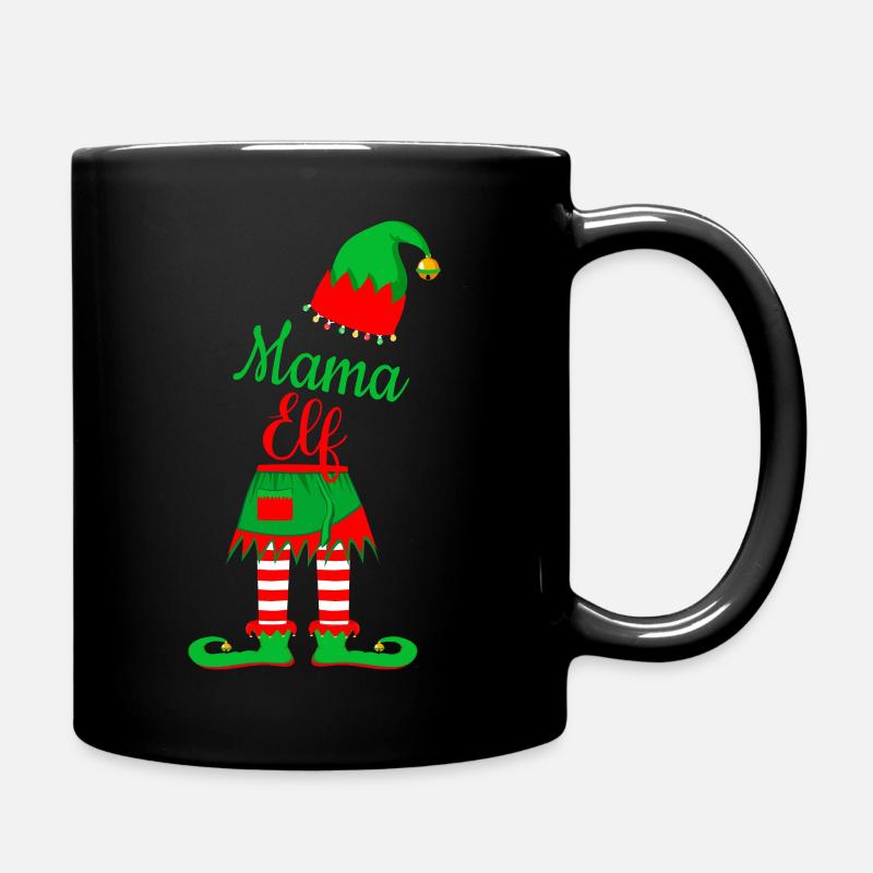 Mama Elf - Tasse einfarbig - Schwarz