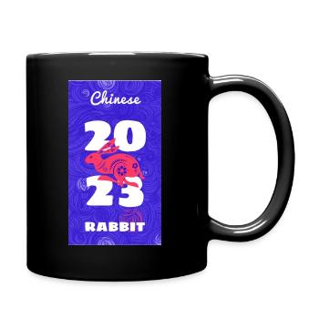New year 2023 rabbit - Mug uni - noir - Droite