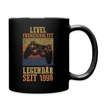 33 Jahre Geburtstag Jahrgang 1990 - Tasse einfarbig - Schwarz - Rechts